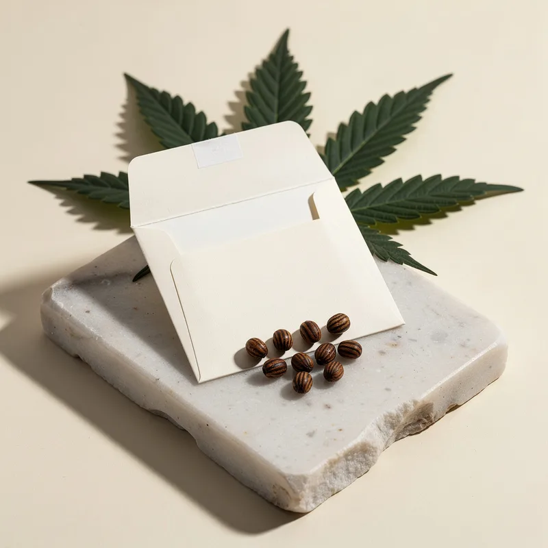 Illustrazione botanica AI; non rappresenta la varietà o la confezione del breeder.